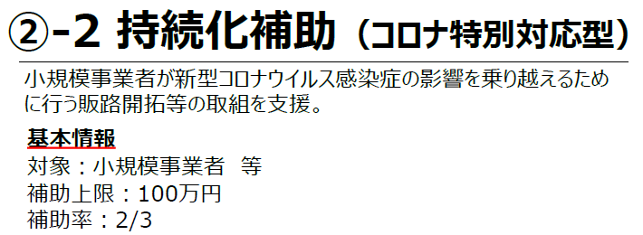小規模事業者持続化補助金の公募開始について